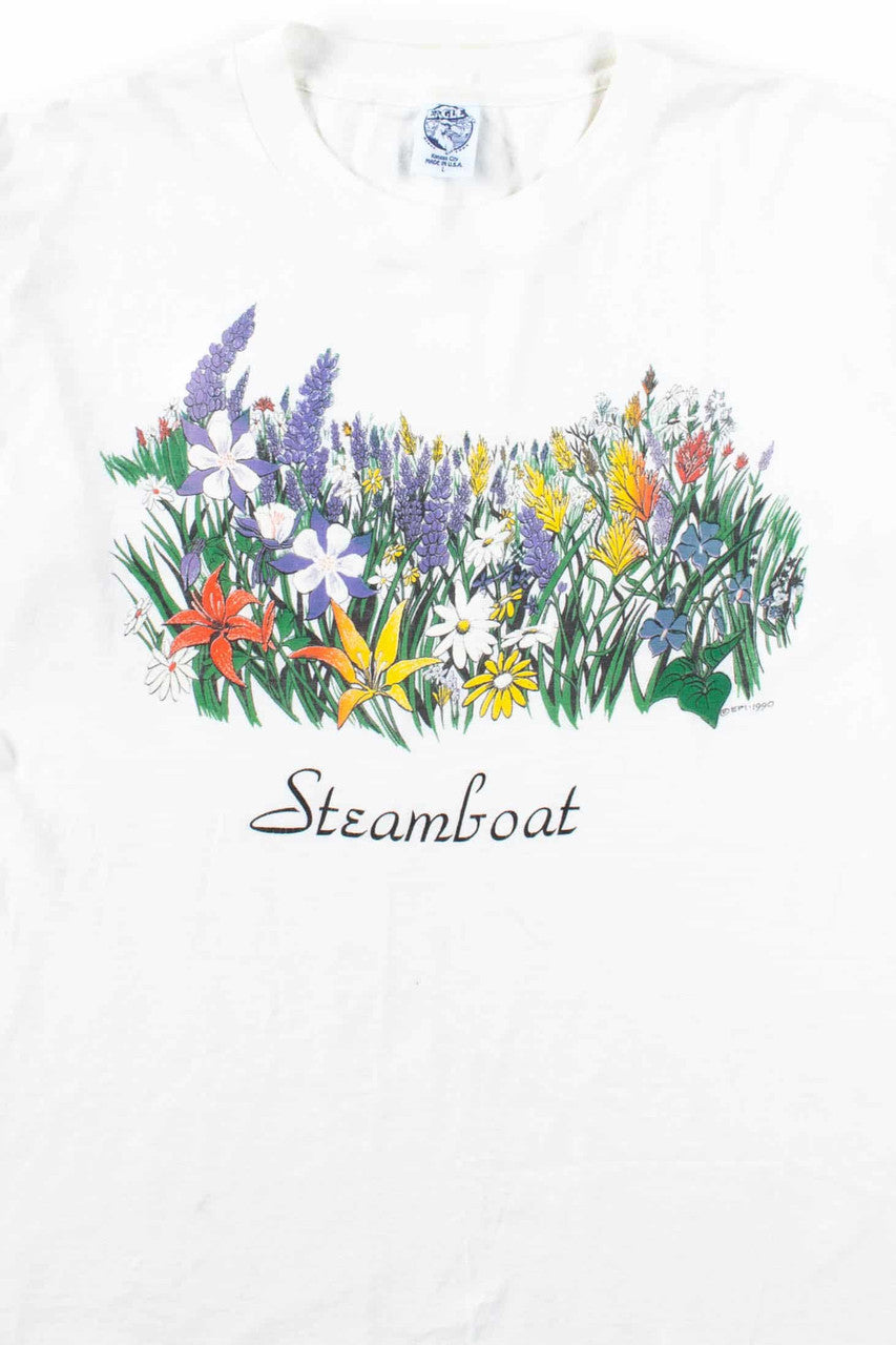 Steamboat Flowers T-Shirt (1990, Single Stitch)