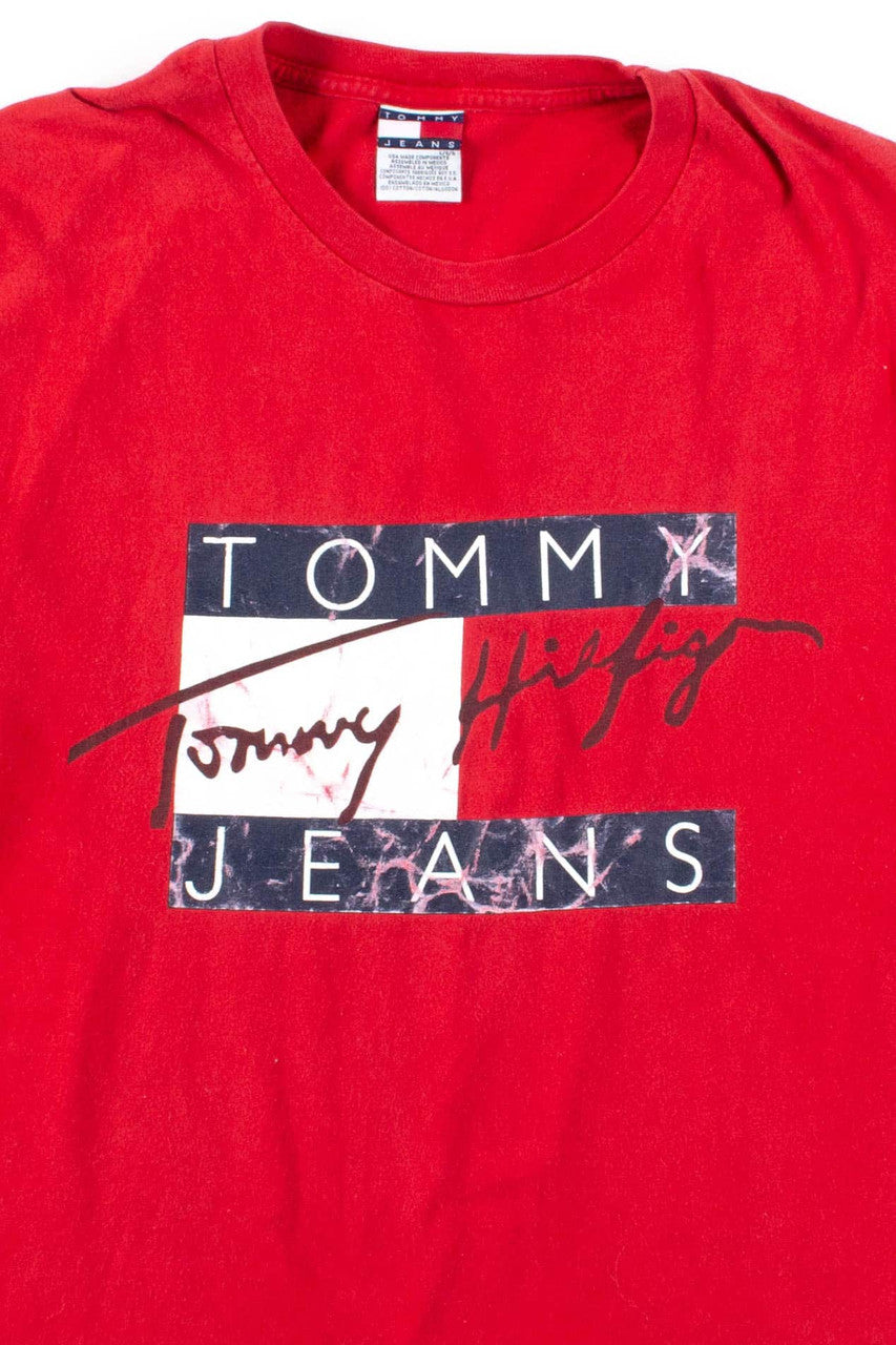 Red Tommy Jeans Logo T-Shirt