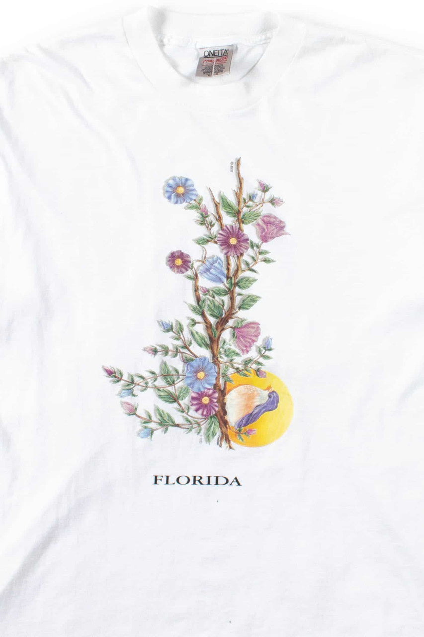 Florida Bird Branch T-Shirt (Single Stitch)