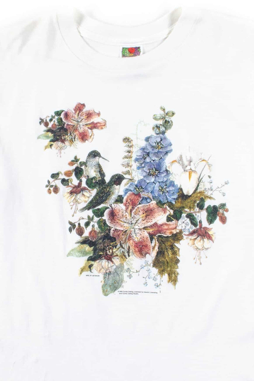 Floral Hummingbirds T-Shirt