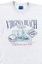 Virginia Beach Striped T-Shirt (1992, Single Stitch)