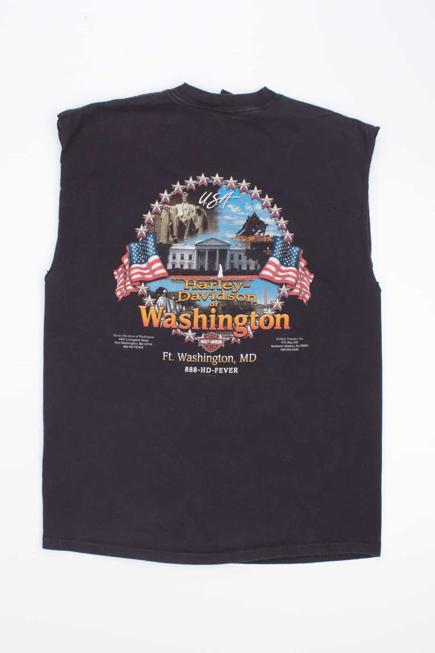 Ride For Freedom Harley Davidson Cut Off T-shirt