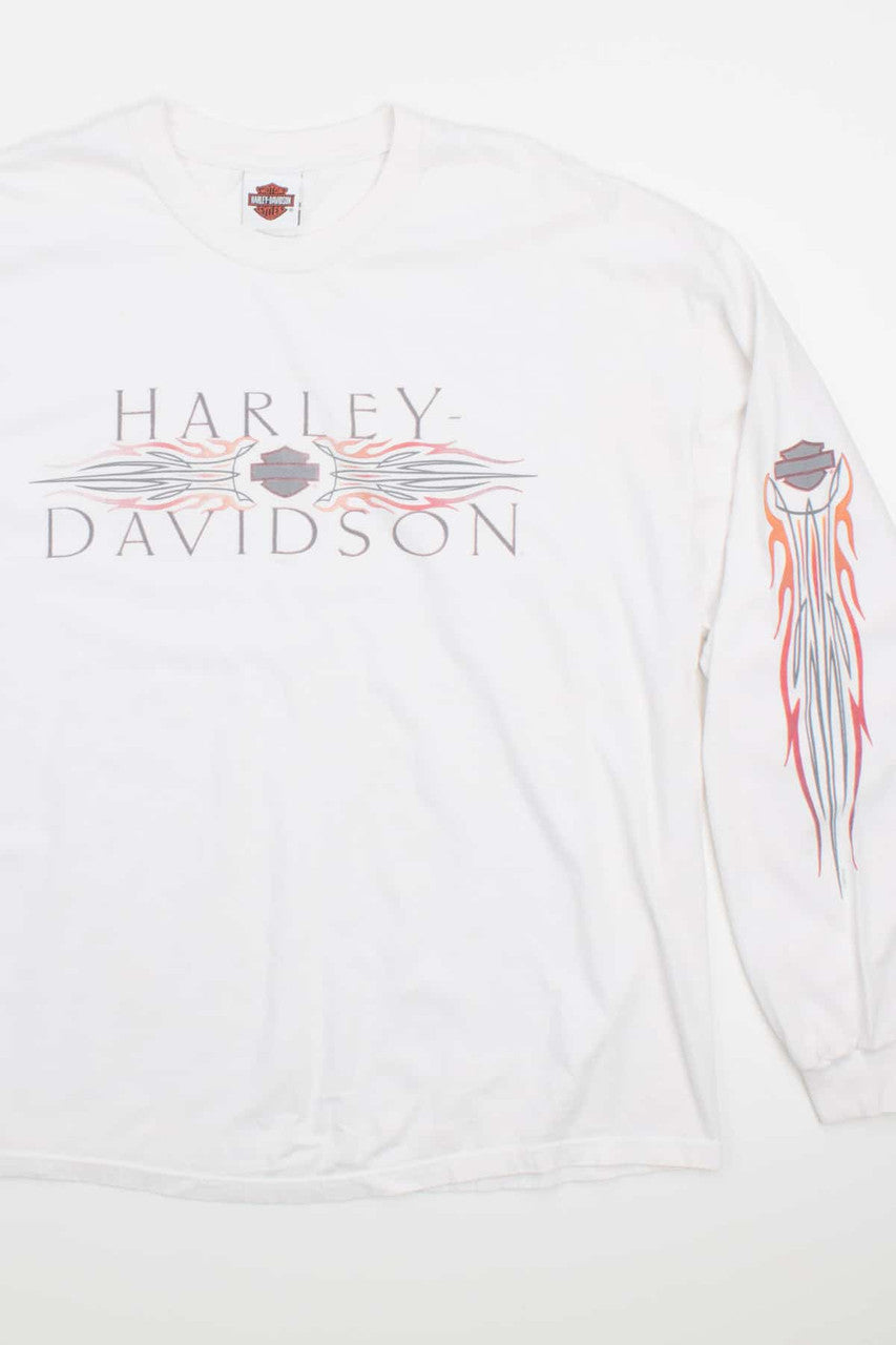 Oversized Harley Flames Long Sleeve