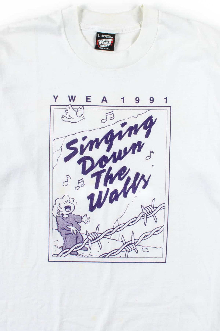 Singing Down The Walls T-Shirt (1991, Single Stitch)