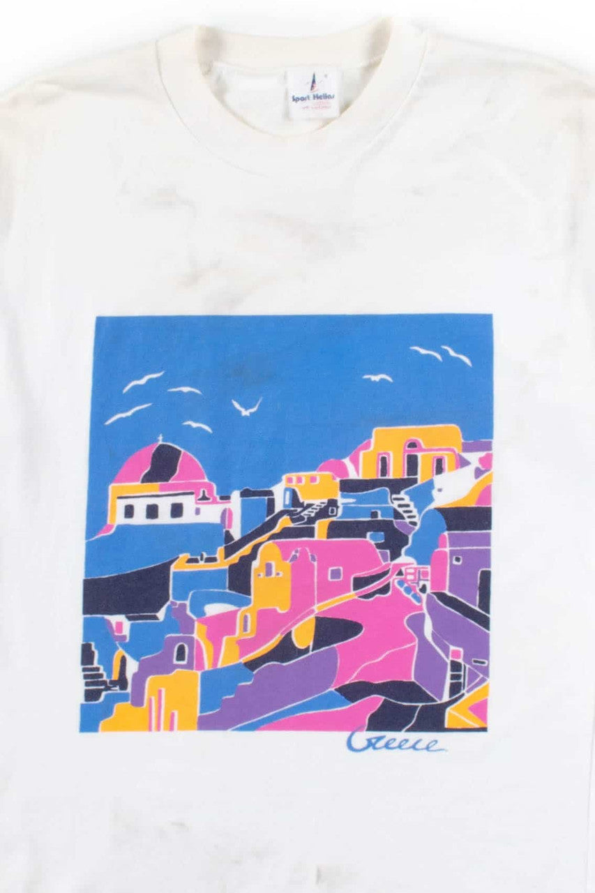 Greece Neon Town T-Shirt