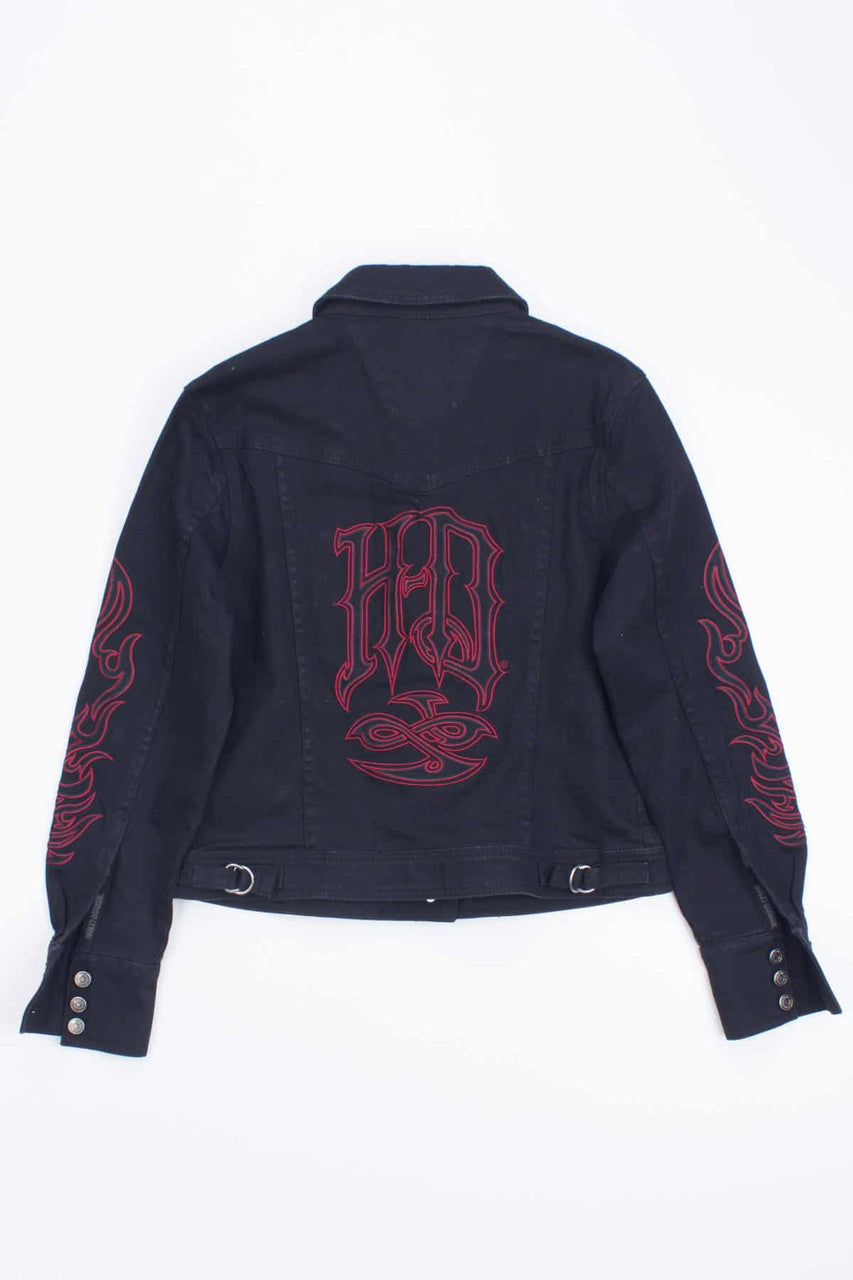 Harley Davidson Embroidered Denim Jacket