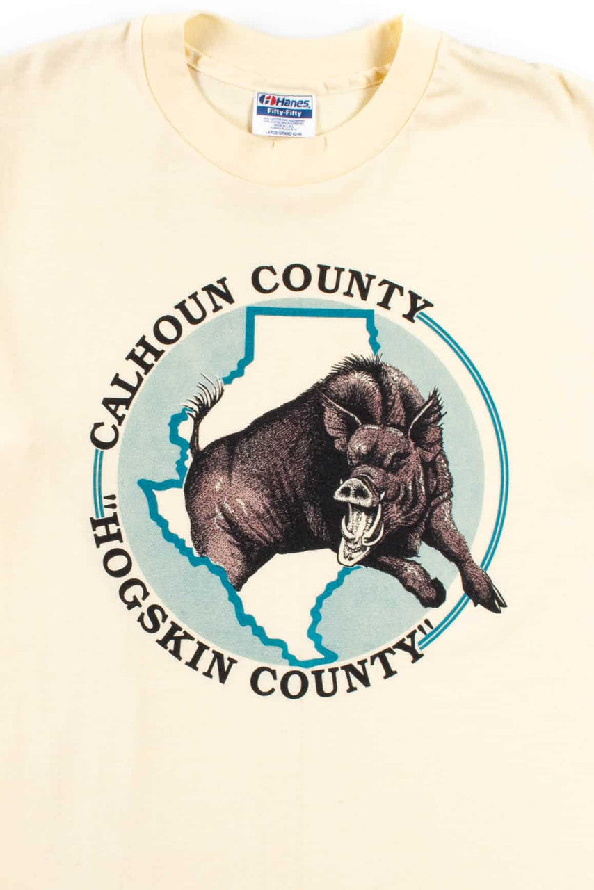 Calhoun County Hogskin County T-Shirt (Single Stitch)
