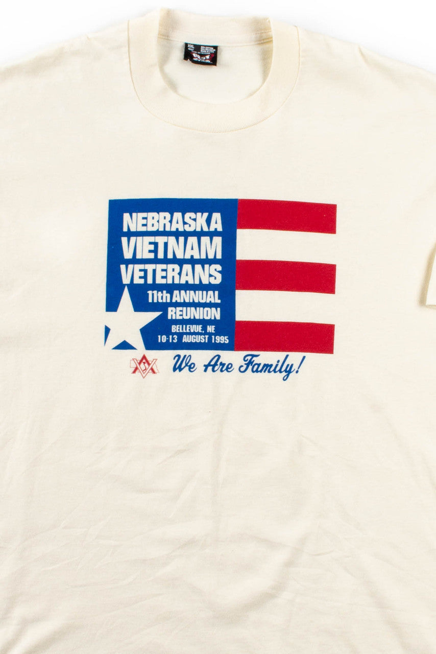 Nebraska Vietnam Veterans T-Shirt (1995, Single Stitch)