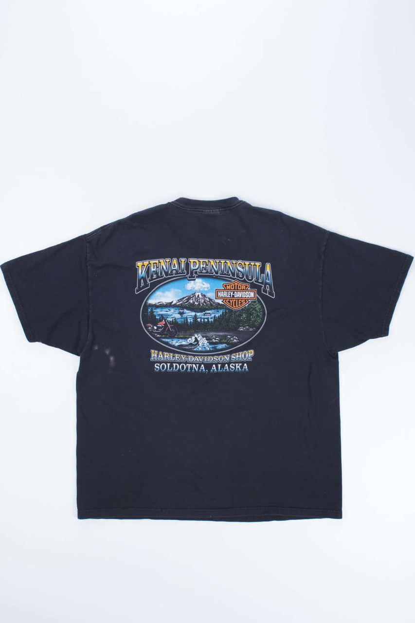 Harley Soldotna, Alaska Black T-Shirt