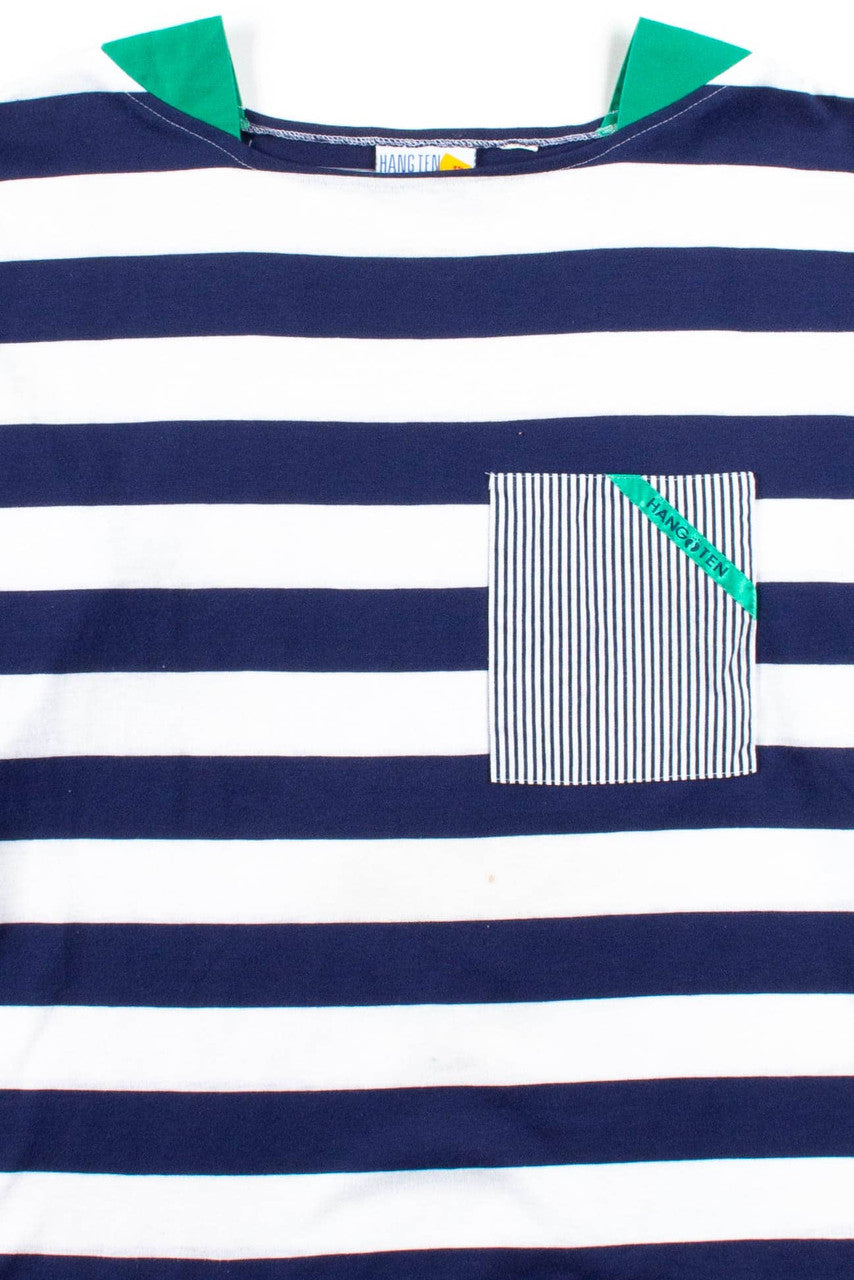 Hang Ten Striped Half Sleeve T-Shirt
