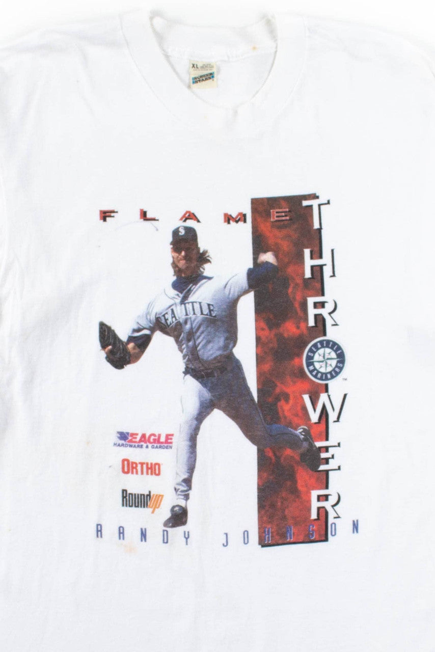 Randy Johnson Flame Thrower T-Shirt (Single Stitch)