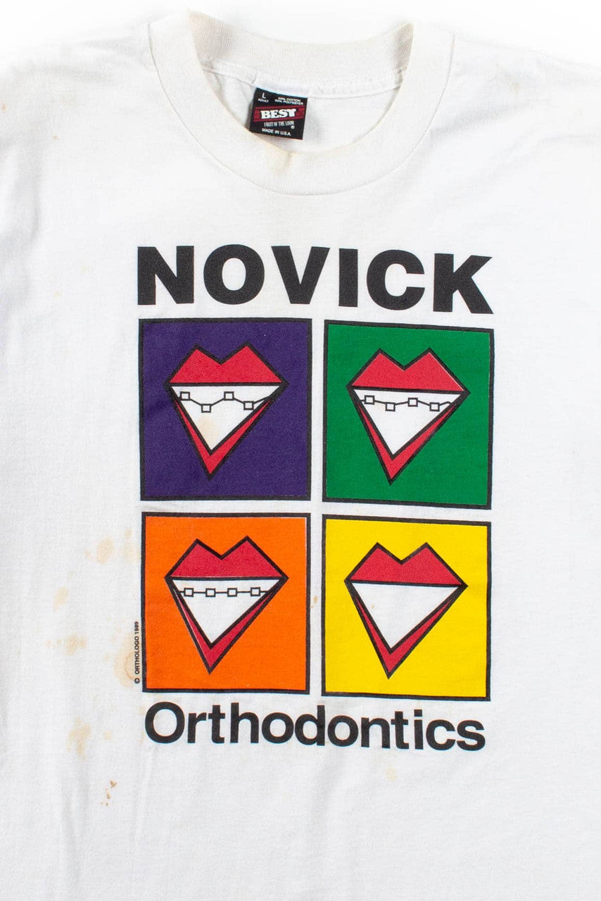 Novick Orthodontics T-Shirt (1989, Single Stitch)