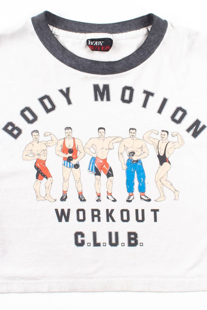 Body Motion Workout Club Cropped T-Shirt (Single Stitch)