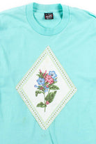 Floral Applique T-Shirt (Single Stitch)