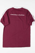 Burgundy Striped Shoulder T-Shirt