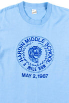 Hardin Middle School 4 Mile Run T-Shirt (1987, Single Stitch)