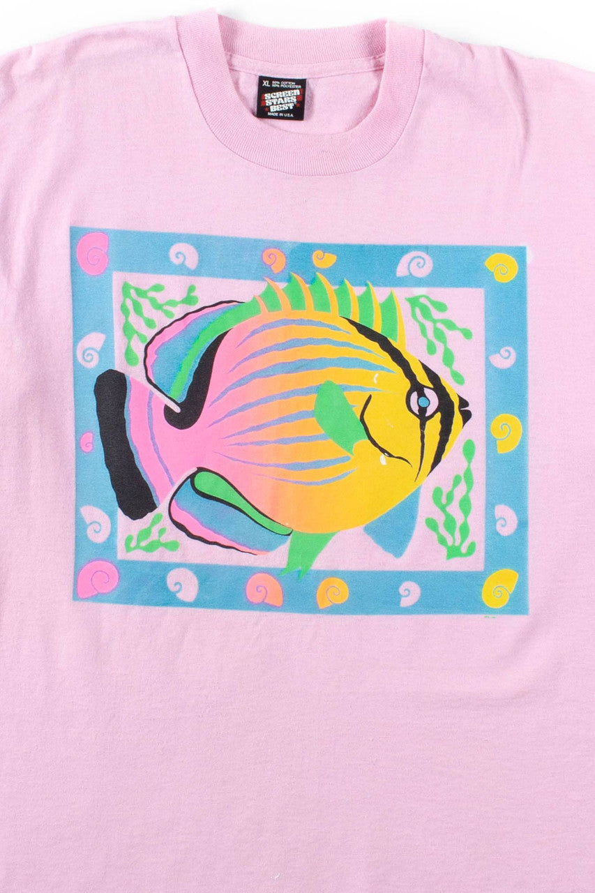 Rainbow Tropical Fish T-Shirt (Single Stitch)