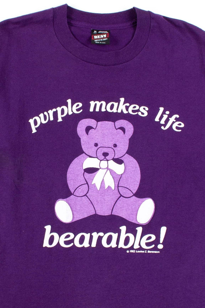 Purple Makes Life Bearable T-Shirt (1982, Single Stitch)