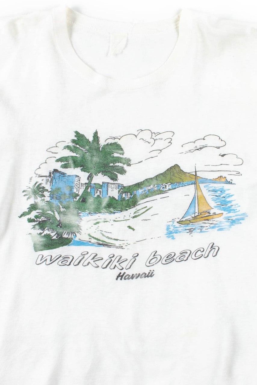 Waikiki Beach T-Shirt (Single Stitch) 1