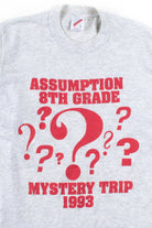 Assumption 8th Grade Mystery Trip T-Shirt (1993, Single Stitch)
