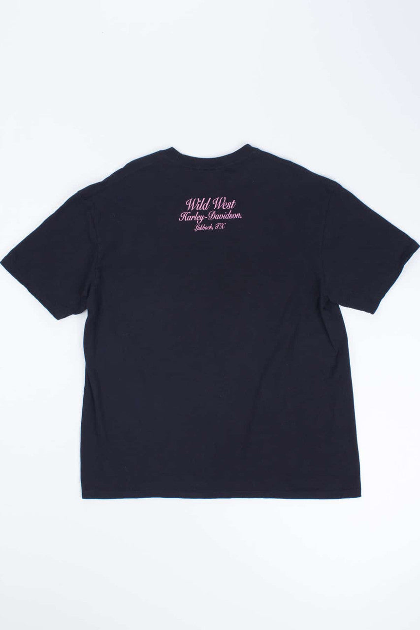 Pink Logo Harley Davidson T-shirt