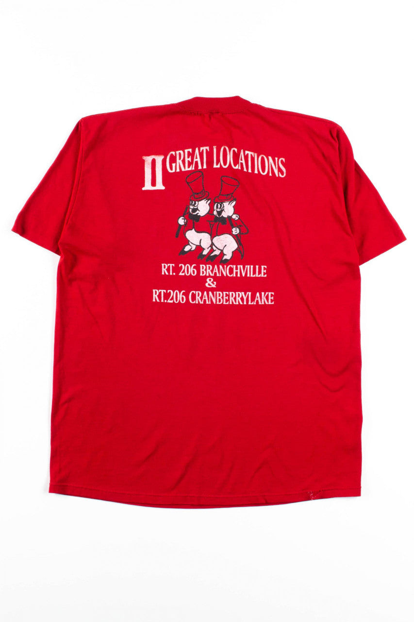 Porky's II: A Place For Ribs T-Shirt (Single Stitch)
