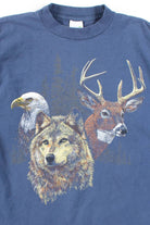 Eagle, Wolf, & Deer T-Shirt (Single Stitch)