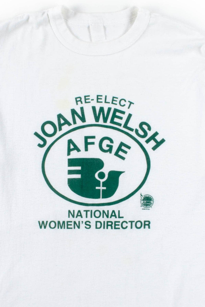Re-Elect Joan Walsh AFGE T-Shirt (Single Stitch)