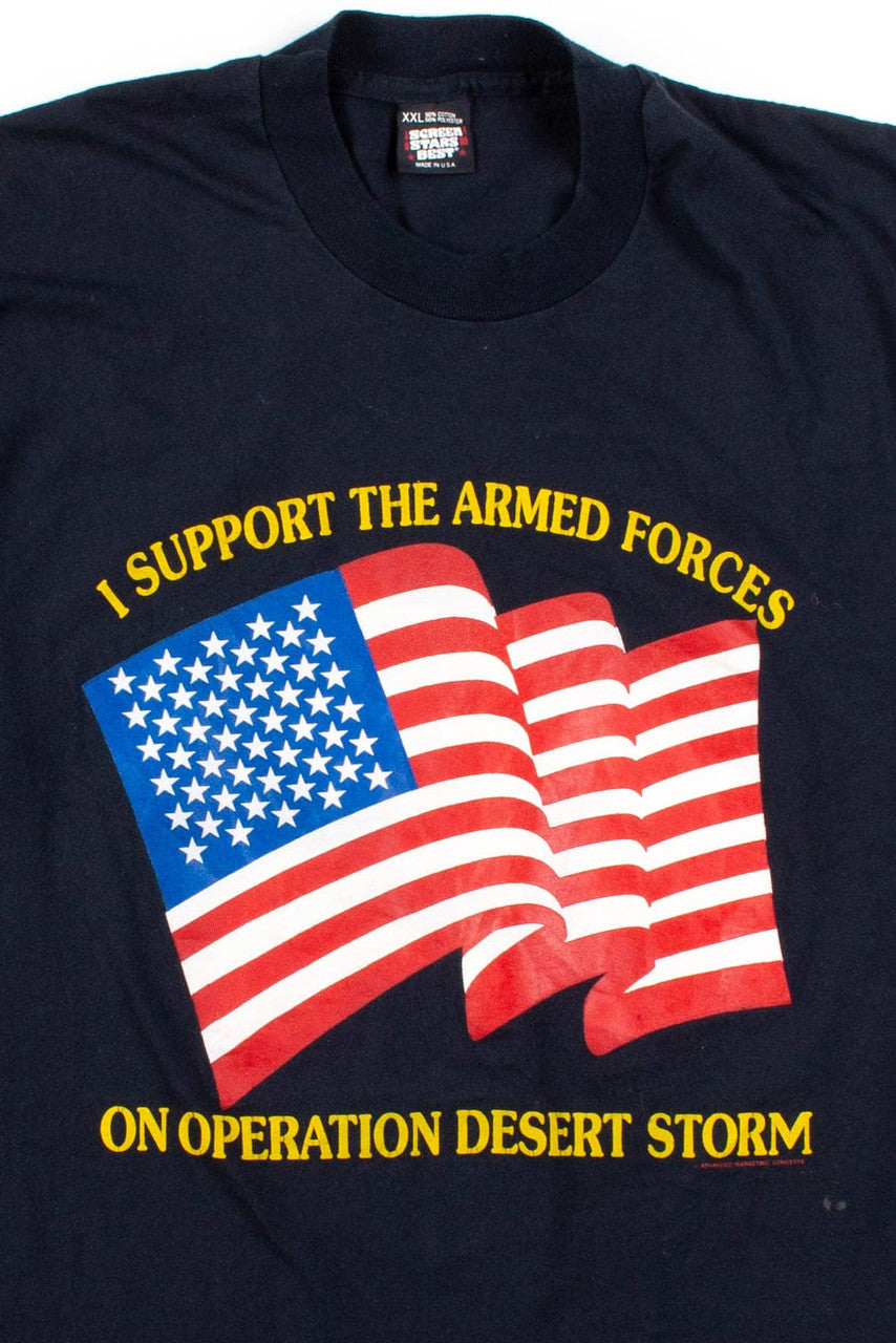 I Support The Armed Forces Desert Storm T-Shirt (Single Stitch)