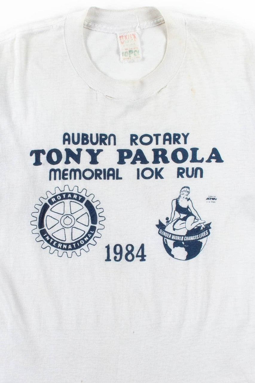 Tony Parola Memorial 10K Run T-Shirt (1984, Single Stitch)