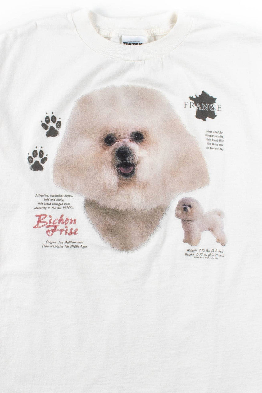 Bichon Frise Descriptive T-Shirt (Single Stitch)