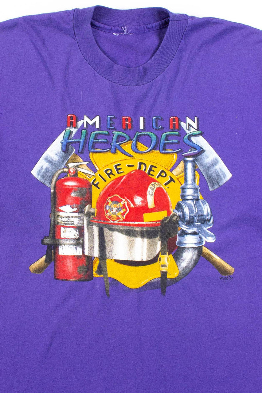 American Heroes Fire Dept. T-Shirt (Single Stitch)