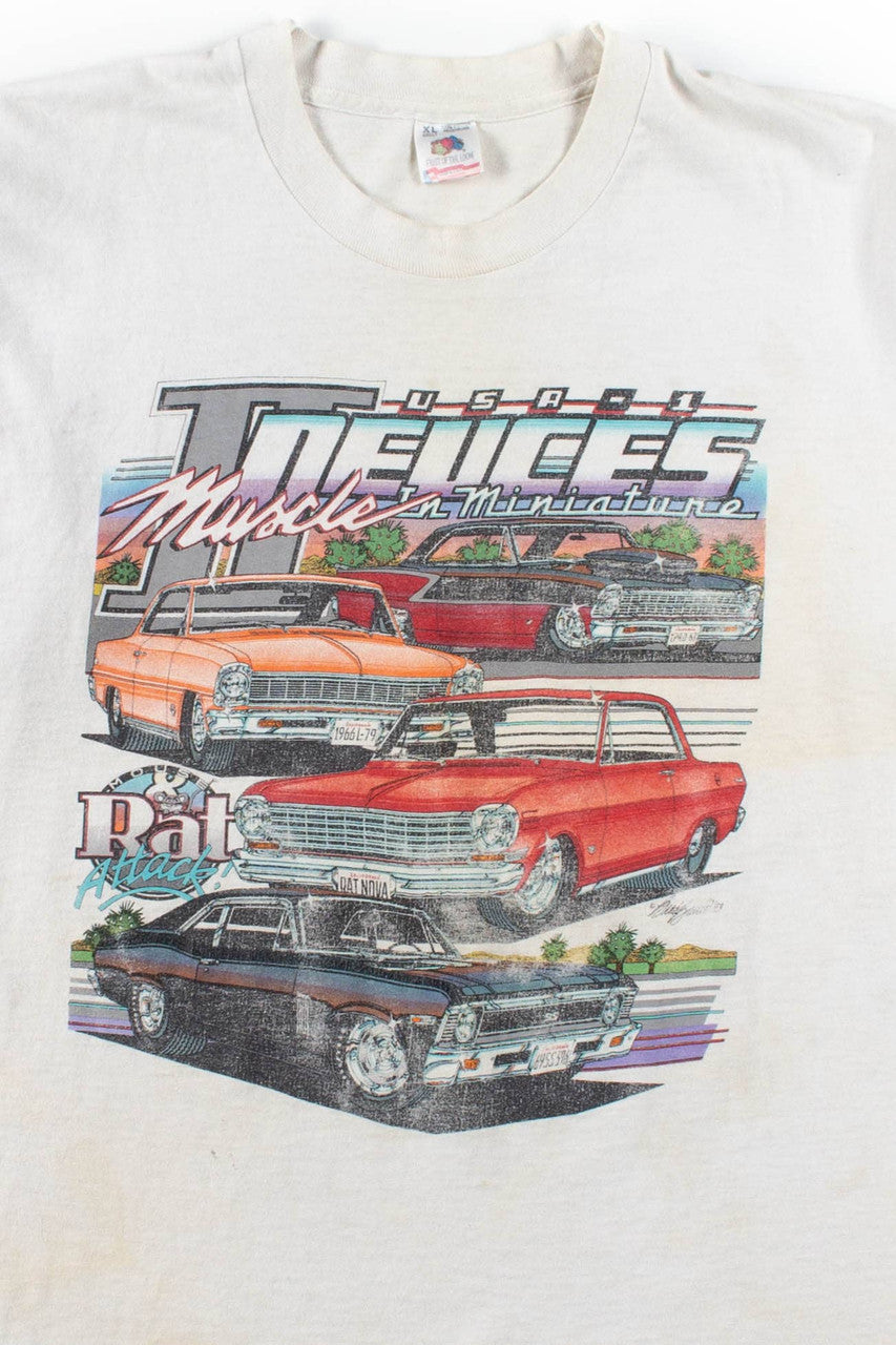 USA Deuces - Muscle In Miniature T-Shirt (Single Stitch)