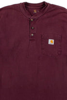 Burgundy Carhartt Henley T-Shirt