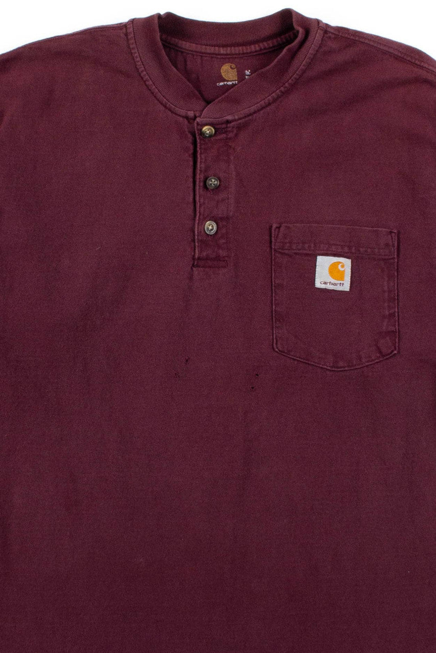 Burgundy Carhartt Henley T-Shirt