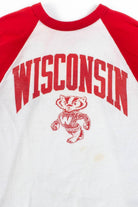 Wisconsin Badgers Vintage 3/4 Sleeve T-Shirt (Single Stitch)