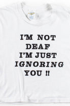 I'm Not Deaf Cropped Vintage T-Shirt
