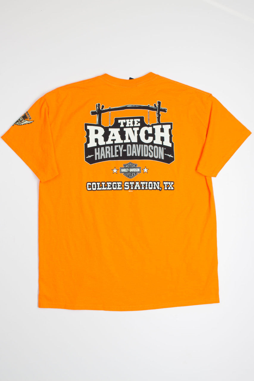 Blaze Orange "The Ranch" Harley Davidson Tee