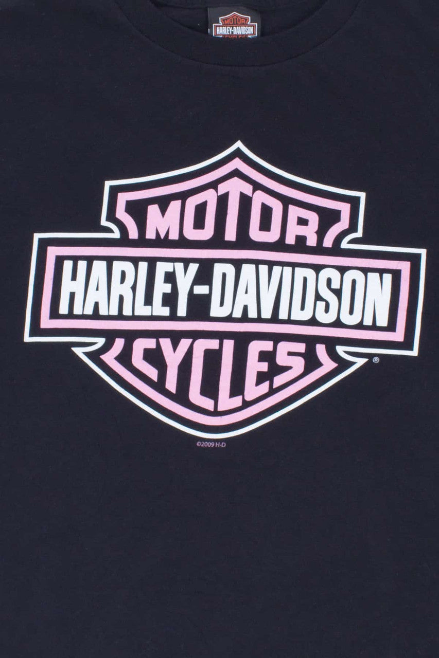 Pink Logo Harley Davidson T-shirt