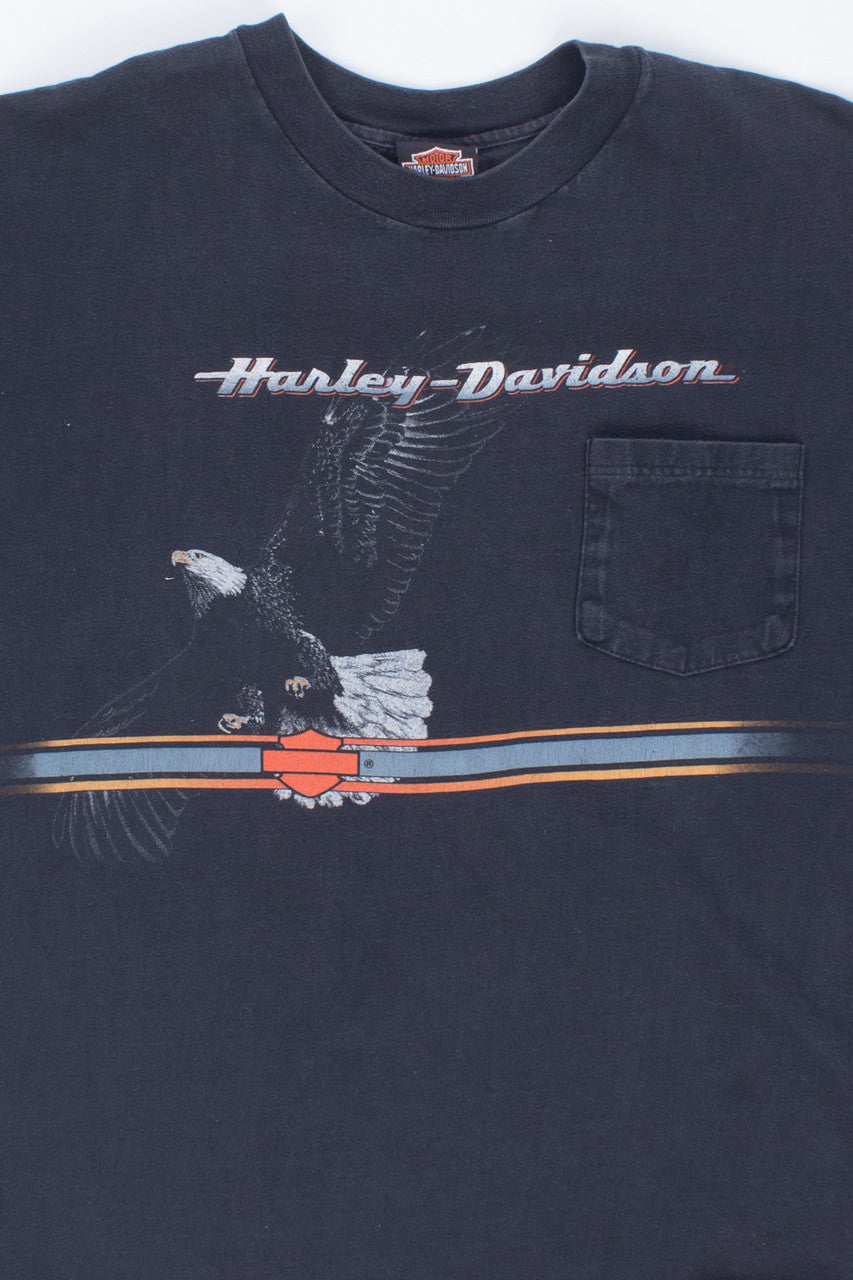Faded 98' Harley Davidson Pocket Tee