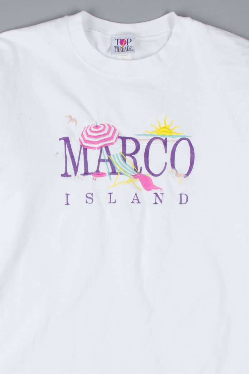 Embroidered Marco Island Souvenir T-Shirt