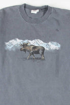 Alaska Moose Souvenir T-Shirt (single stitch)