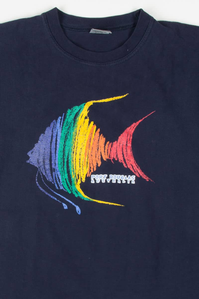Rainbow Fish Port Douglas Australia Souvenir T-Shirt (single stitch)