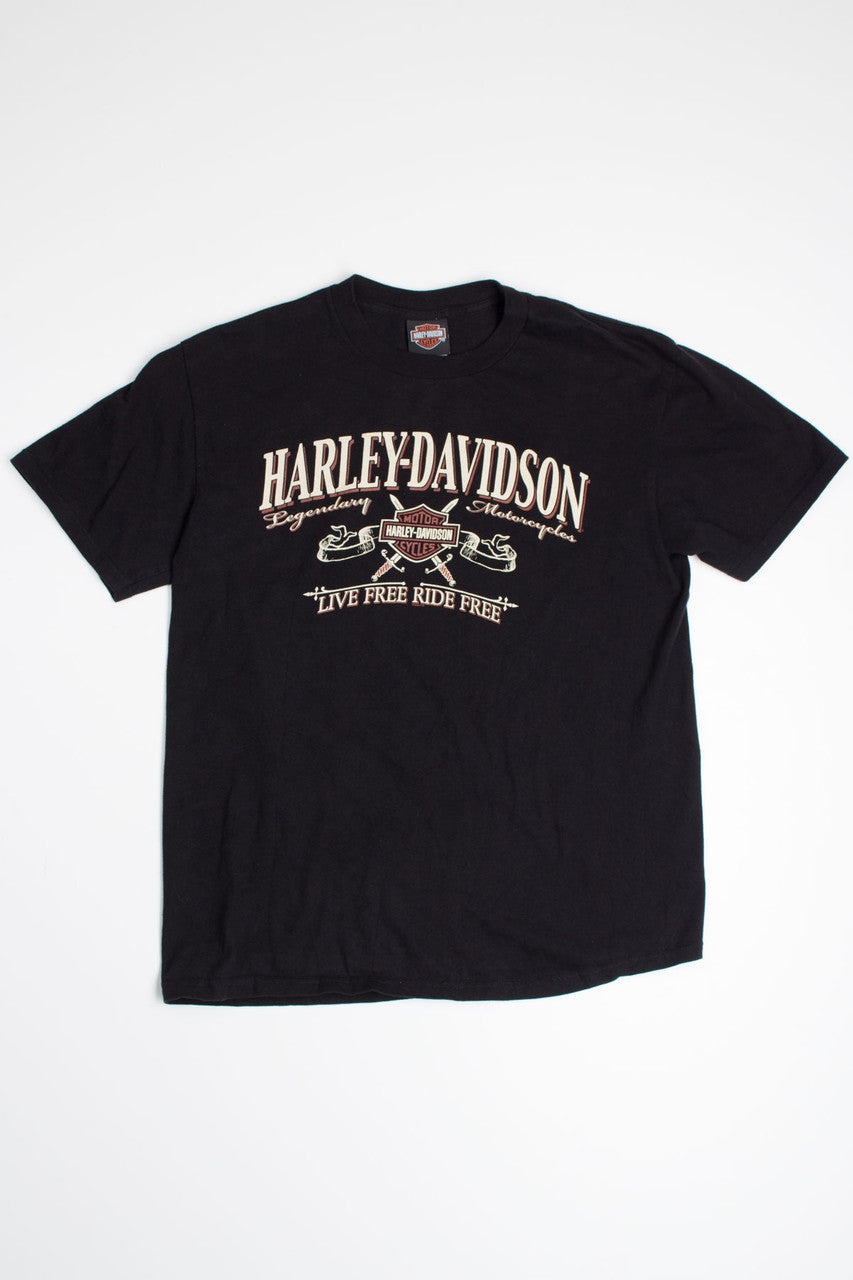 Live Free Ride Free Harley Tee