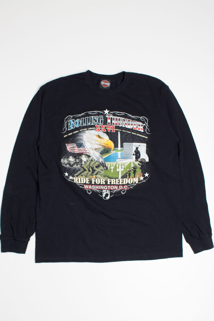 Rolling Thunder Long Sleeve Harley Tee