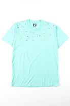 Beaded Aquamarine Tee