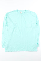 Aqua Long Sleeve Pocket Tee