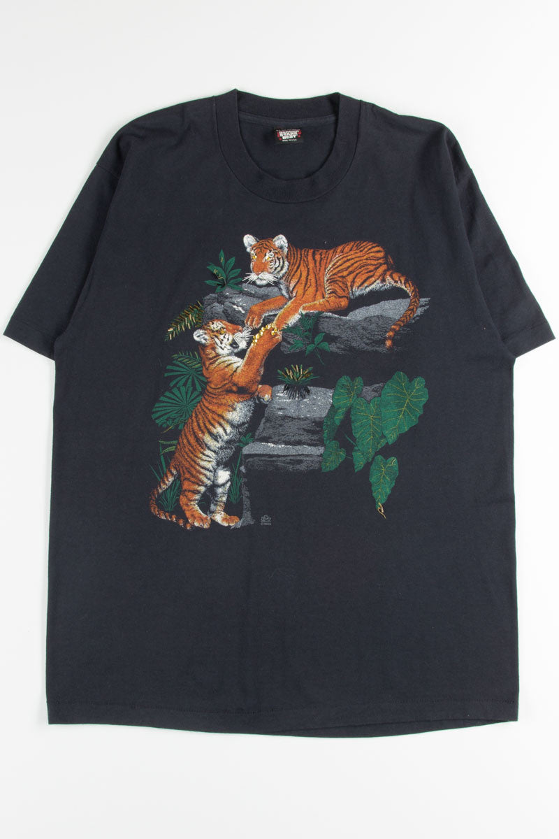 Vintage Sequin Accented Tiger T-Shirt