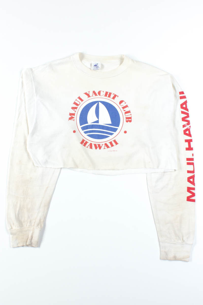 Maui Yacht Club Cropped Long Sleeve T-Shirt