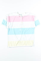 Pastel Striped Henley T-Shirt